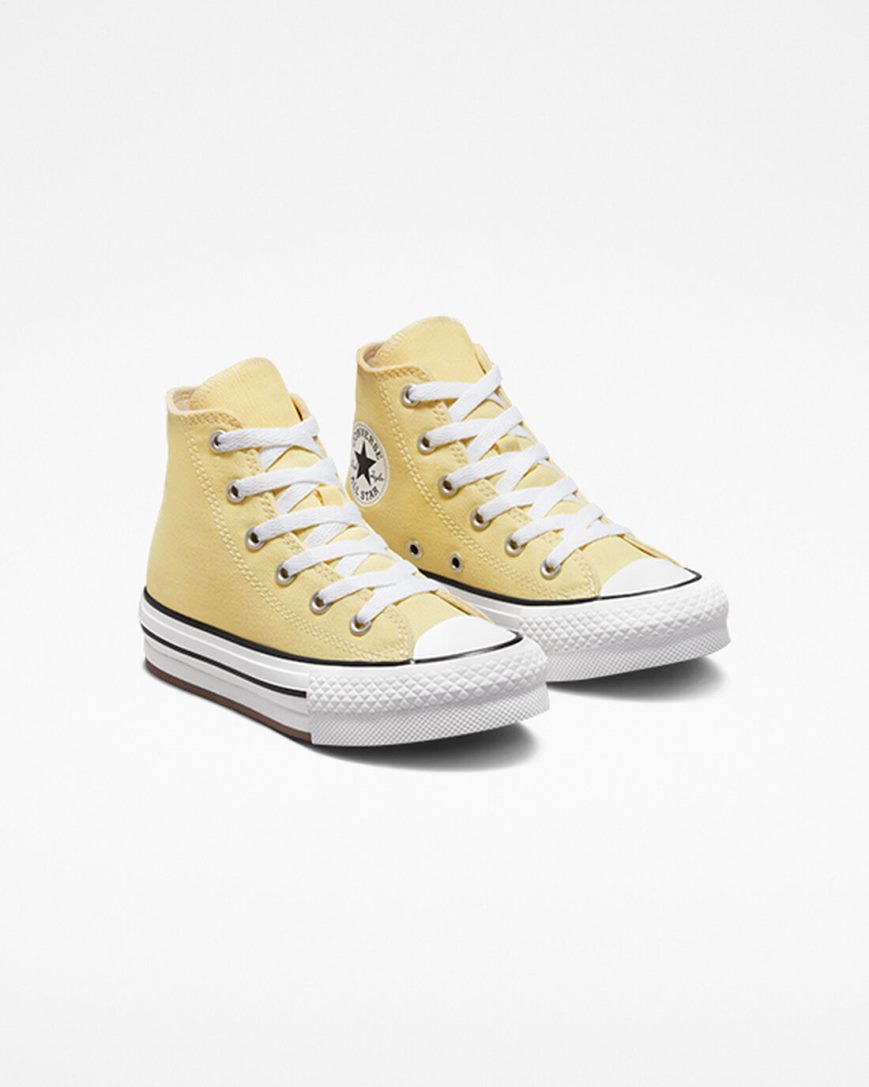 Boys' Converse Chuck Taylor All Star Lift High Top Platform Shoes Orange / White / Black | AU 49C86S